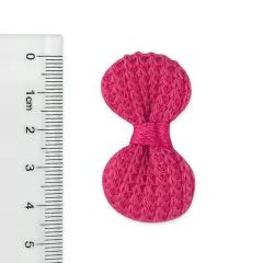 Aplique Lacinho Crochê Pequeno Rosa Pink - 5 Unidades - comprar online