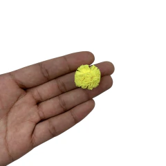 Pompom Malha Telinha Amarelo (2.5cm) - 5 Unidades - comprar online