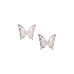 Aplique Borboleta Vazada Rosa Claro Lonita Floater 
