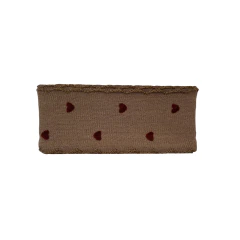 Fita de Tecido Coração Veludo Borda Escalope (38mm)