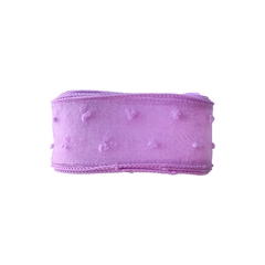 Fita Yama Organza Pompom Lilás