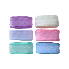 Fita Yama Organza Pompom Lilás (38mm) - comprar online