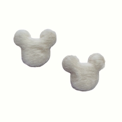 Aplique Mickey Pelinhos Pequeno Creme (3.5cm) 