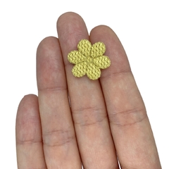 Aplique Florzinha Estilo Tricot Mel - 10 unidades - comprar online