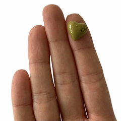 Aplique Coração Liso (12mm) - 10 unidades