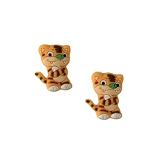 Aplique Tigre Nariz Verde Emborrachado