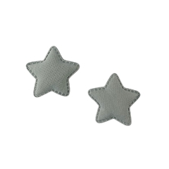 Aplique Estrela Tecido Lisa Cinza Costurinha
