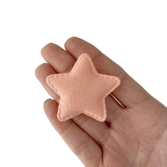 Aplique Estrela Tecido Lisa Salmão Costurinha - 2 unidades - comprar online