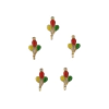 Pingente Metal Balão de Ar Vermelho Verde e Amarelo