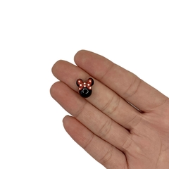 Aplique Micro Minnie Arredondada Laço Vermelho - 4 unidades - comprar online