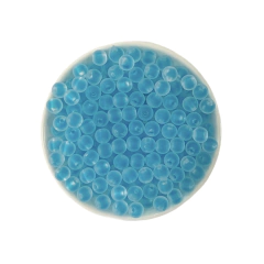 Miçanga Bolinha Translúcida Azul (8mm)