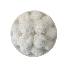 Aplique Pompom Malha Telinha Branco