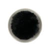Pompom Pelinho Liso G Preto (7cm) - 2 unidades