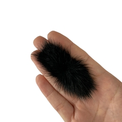 Pompom Pelinho Comprido (Metade) Preto - 2 unidades na internet