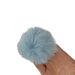 Pompom Pelinho Liso G Azul Bebê (7cm) - 2 unidades na internet
