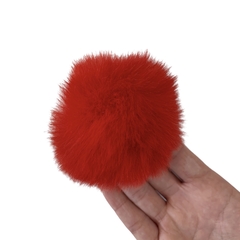 Pompom Pelinho Liso G Vermelho (7cm) - 2 unidades - comprar online