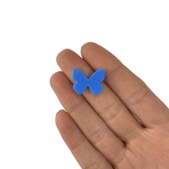 Pingente Borboleta Plano Liso Azul - 5 unidades - comprar online