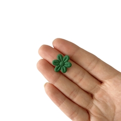 Aplique Florzinha Tecido Verde Bandeira - 10 unidades - comprar online