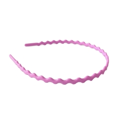 Tiara Ondulada Leitosa Lilás Rosado (5mm)