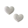 Aplique Coração Redondinho Branco Glitter (4.5cm) 