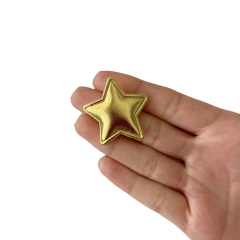 Aplique Estrela Metalizada Natalina (Mista) - 3 unidades - comprar online