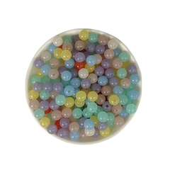 Miçanga Bolinha Transparente Cores Mistas (8mm)