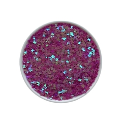 Aplique Confete Mini Borboleta Holográfica Cor Uva (3mm) 