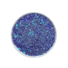 Aplique Confete Estrela Vazada Holográfica Lilás (4mm)