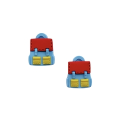 Aplique Mochila Azul e Vermelha