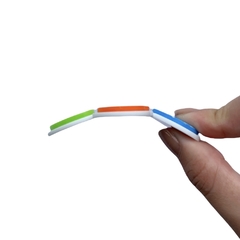Aplique Corações Pespontados Grande Curvado