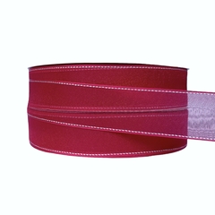 Fita Organza/Voal Pespontada Sanding Rosa Escuro 28 (38mm) 