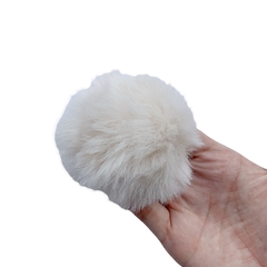 Pompom Pelinho Liso G Creme (7cm) - 2 unidades - comprar online