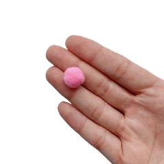 Pompom Médio Rosa (15mm) - 20 unidades - ApliqueMe | Apliques incríveis para seu artesanato!