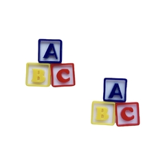 Aplique Boquinho Abc Azul Amarelo e Vermelho