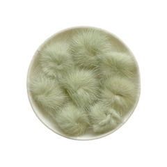 Aplique Pompom Pelinho Pequeno Metade Verde Bebê 