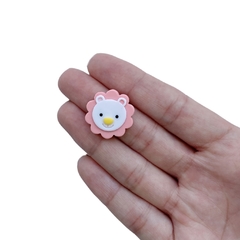 Aplique Leoa Branca e Rosa Rostinho - 2 unidades - comprar online