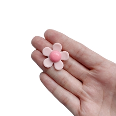 Aplique Florzinhas Lisas Passante Rosa Claro e Rosa G - 5 unidades - comprar online