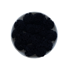 Pompom Malha Telinha Preto