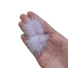 Pompom Pelinho Comprido (Metade) Lilás - 2 unidades - ApliqueMe | Apliques incríveis para seu artesanato!