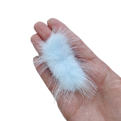 Pompom Pelinho Comprido (Metade) Azul Bebê - 2 unidades - ApliqueMe | Apliques incríveis para seu artesanato!