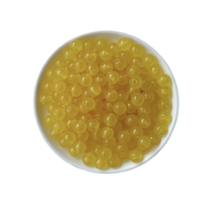 Miçanga Bolinha Transparente Amarela