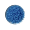Miçanga Bolinha Transparente Fosca Azul