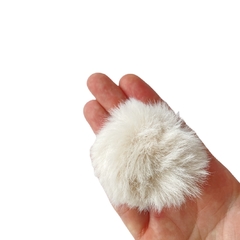Pompom Pelinho Creme (6cm) - 2 unidades - comprar online
