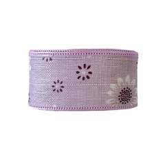 Fita Maravilha Estilo Linho Margarida (38mm) - 3 metros - ApliqueMe | Apliques incríveis para seu artesanato!