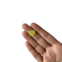 Aplique Jujuba Coração Amarelo Neon (16mm) - 5 unidades na internet