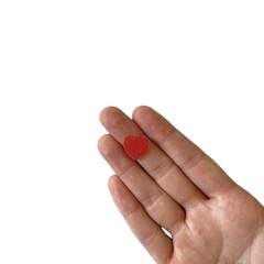 Aplique Jujuba Coração Vermelho (16mm) - 5 unidades na internet
