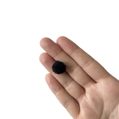 Mini Pompom de Lã Preto (1.5cm) - 10 unidades - comprar online