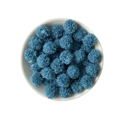 Mini Pompom de Lã Azul Esverdeado