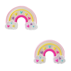 Aplique Arco Íris com Transparência Corações