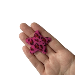 Aplique Estrela Pelinhos Leopardo (Mista) - 4 unidades - comprar online